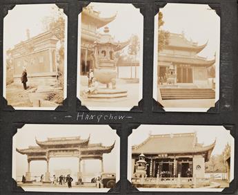 (NAVY TOUR--ASIA) A servicemans album with nearly 300 photographs documenting his 1934 tour of China and Japan.